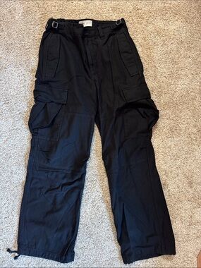 TNA Black Women's Cargo Pants with Utility Pockets